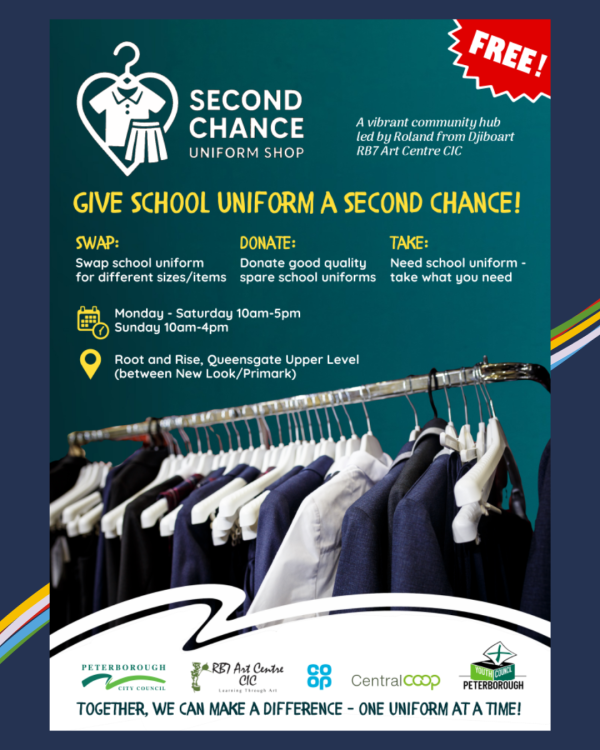 Graphic containing the poster from the shop with details of opening and closing times and location