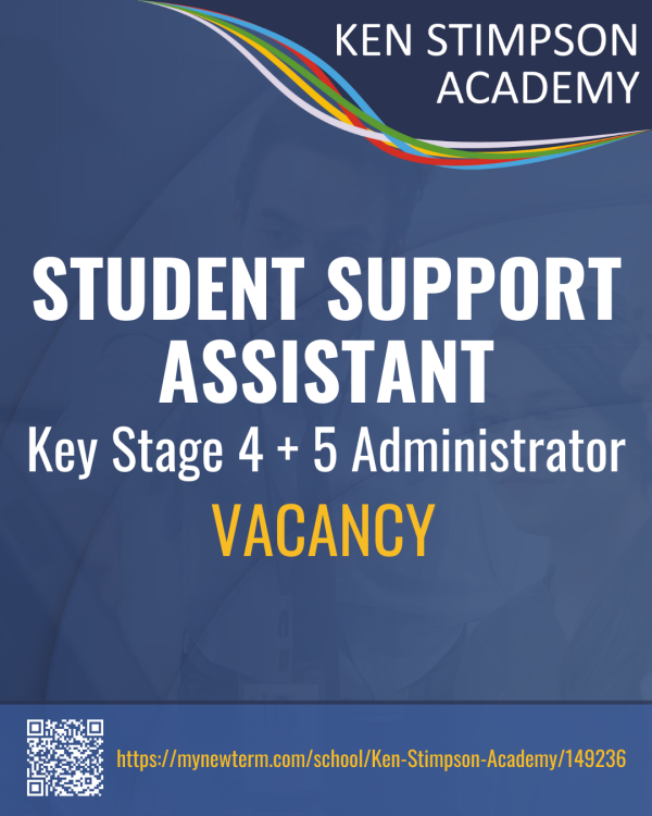 Graphic with the job title and vacancy written on it